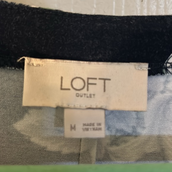 LOFT navy blue short sleeve dress - Picture 3 of 5